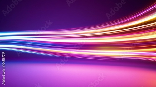 Vibrant Starburst of Dynamic Light Trails - Prismatic Energy with Glowing Streaks for Stunning Visual Impact