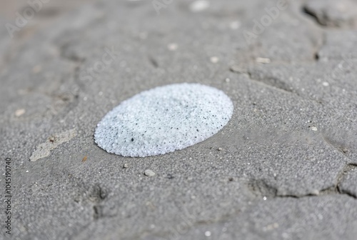 A thin layer of silt on the smooth polished surface of a glacial photo