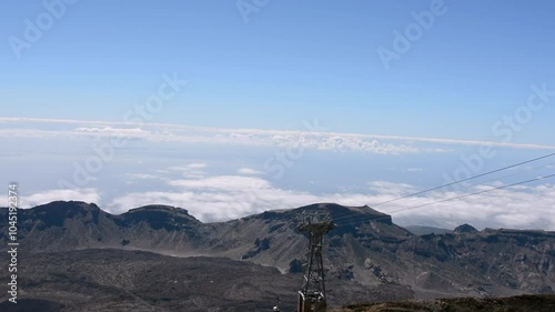 Above the clouds. view of the surroundings of the volcano Teide, Tenerife, Spain
