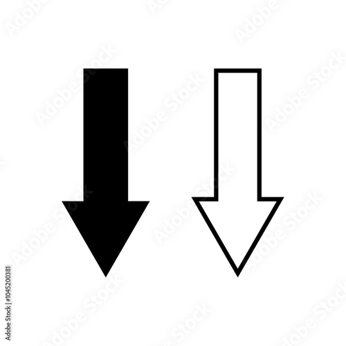 Arrow icon set, Arrow symbol, navigation, pointing, symbols