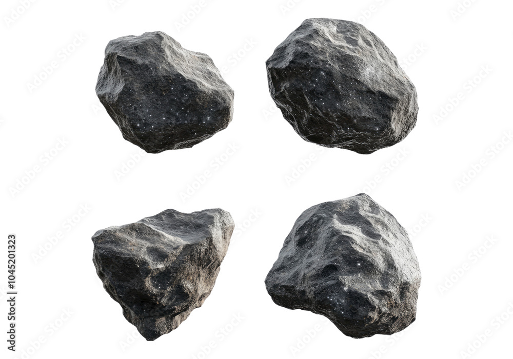Photo of asteroids. Transparent background. Isolated PNG. Photo of asteroids. Transparent background. Isolated PNG.