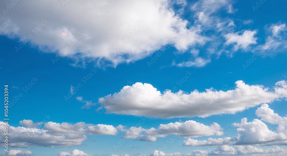 Bright blue sky with clouds background clear summer sky with soft white clouds Bright blue sky with clouds background clear summer sky with soft white clouds