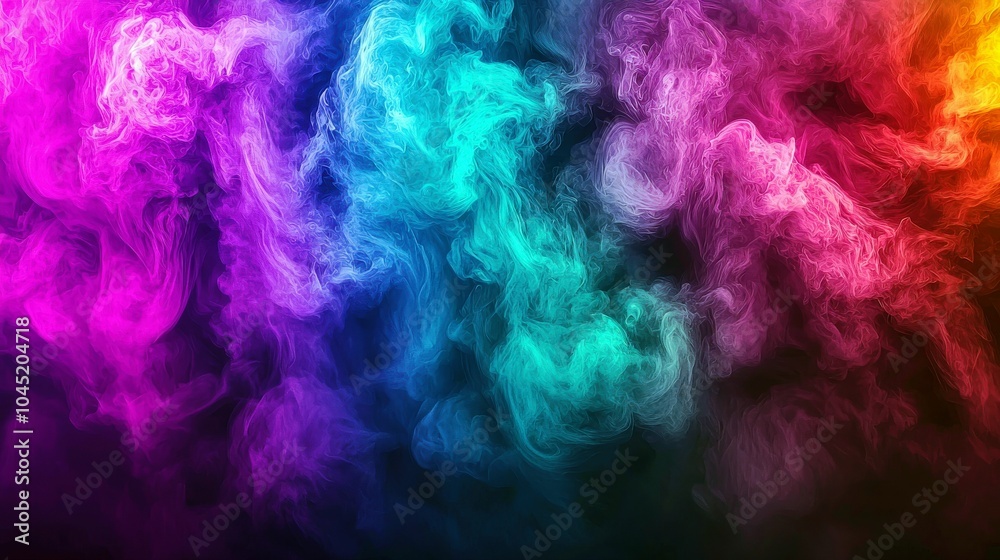 Obraz premium Surreal Neon Swirls in Vibrant 3D Illustration