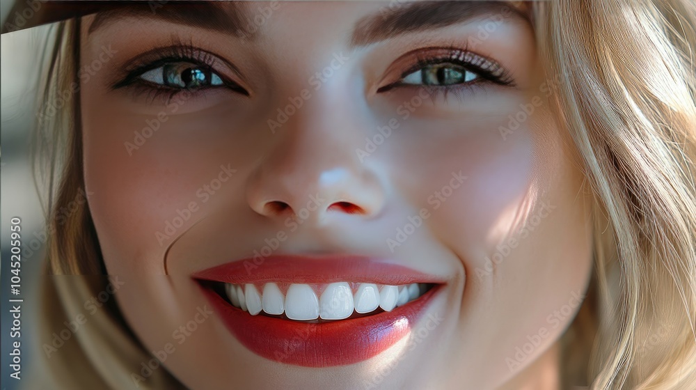 Smiling Woman with Bright Eyes and Radiant Skin Smiling Woman with Bright Eyes and Radiant Skin