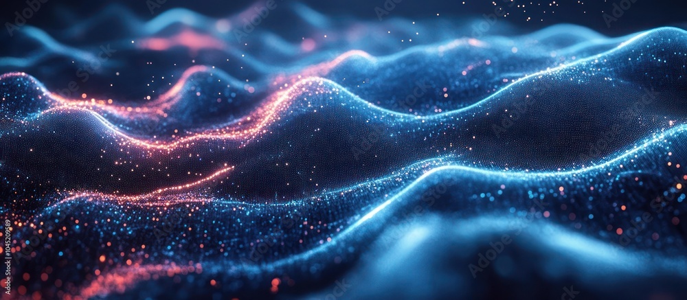 Abstract Blue and Red Waves Abstract Blue and Red Waves
