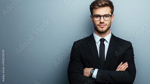 Confident Businessman Portrait in Professional Attire