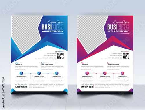 Business Flyer Layout with Gradient Color