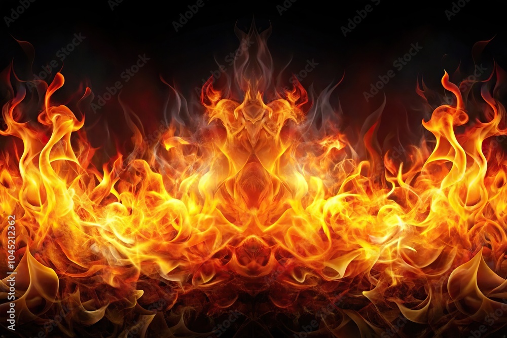fiery background with burning flames fiery background with burning flames