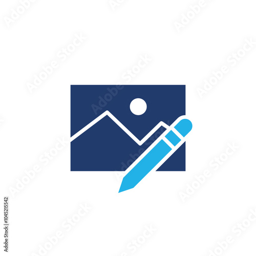edit image colored icon vector design good for web or mobile app