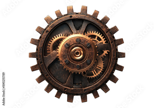 Photo of gear .Transparent background. Isolated PNG.