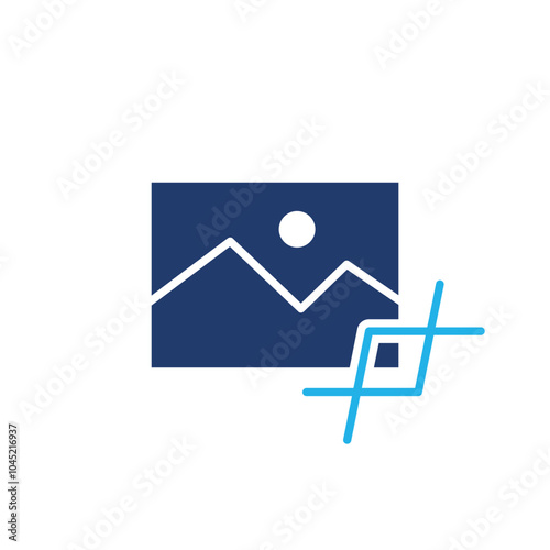 crop image colored icon vector design good for web or mobile app