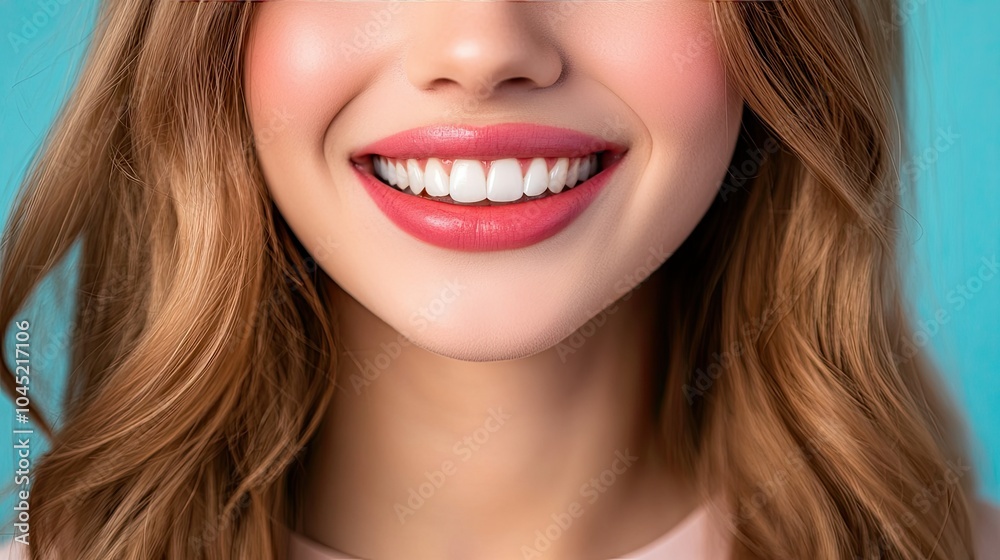 Stunning Young Woman with Bright Smile and Radiant Skin Stunning Young Woman with Bright Smile and Radiant Skin