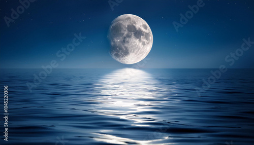 Full Moon Over the Ocean