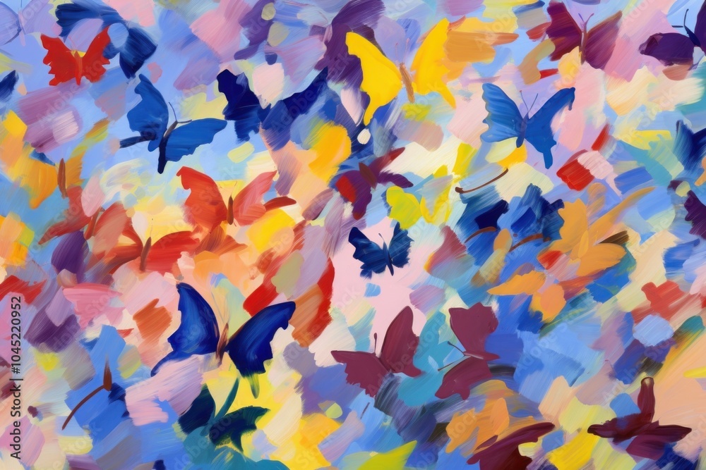 Colorful butterfly pattern painting backgrounds art. Colorful butterfly pattern painting backgrounds art.