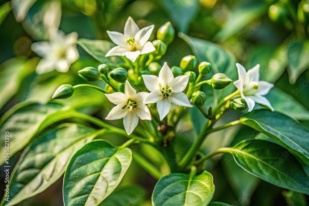 Fototapeta premium Flowering pepper bush in garden