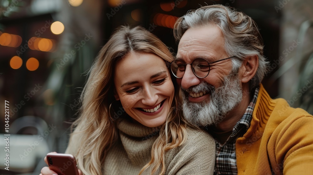 Joyful moments, couple sharing laughter, cozy atmosphere, warm smiles, togetherness and happiness, candid embrace Joyful moments, couple sharing laughter, cozy atmosphere, warm smiles, togetherness and happiness, candid embrace