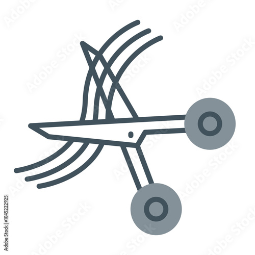 Hair Cuting Icon Design