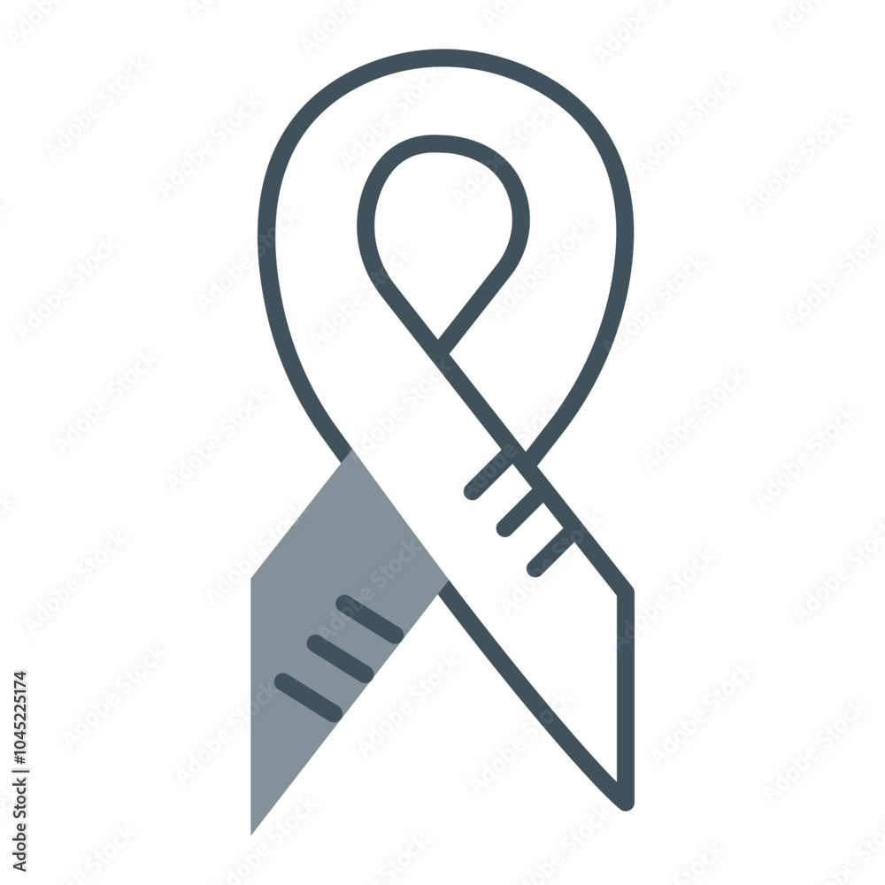 Cancer Ribbon Icon Design Cancer Ribbon Icon Design