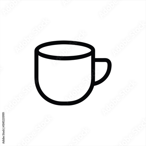 Coffee Mug Silhouette Design Vector Illustration Clipart Eps