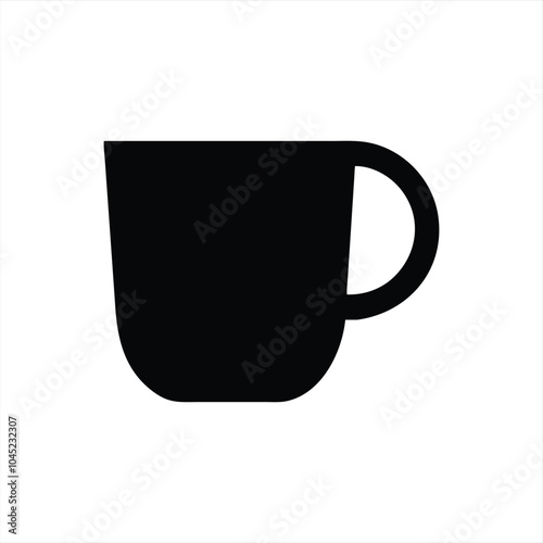 Coffee Mug Silhouette Design Vector Illustration Clipart Eps