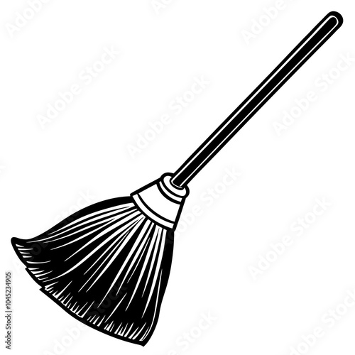 broom isolated on white