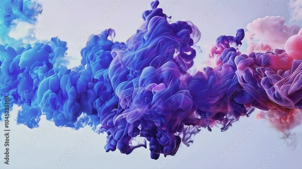 Abstract Swirls of Blue, Purple, and Pink Ink Abstract Swirls of Blue, Purple, and Pink Ink