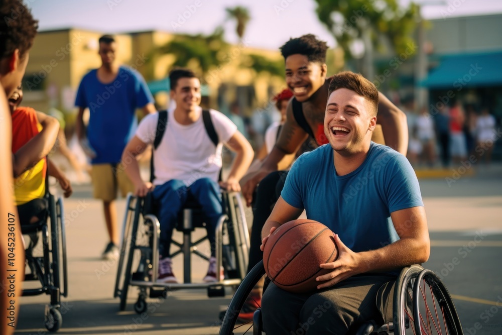 Obraz premium Basketball wheelchair sports adult.