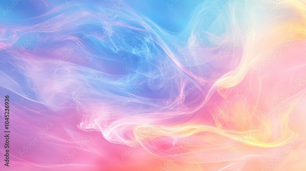 A pastel-colored abstract background with soft swirls of pink, blue, and yellow, creating a dreamy and lighthearted atmosphere ideal for creative projects A pastel-colored abstract background with soft swirls of pink, blue, and yellow, creating a dreamy and lighthearted atmosphere ideal for creative projects
