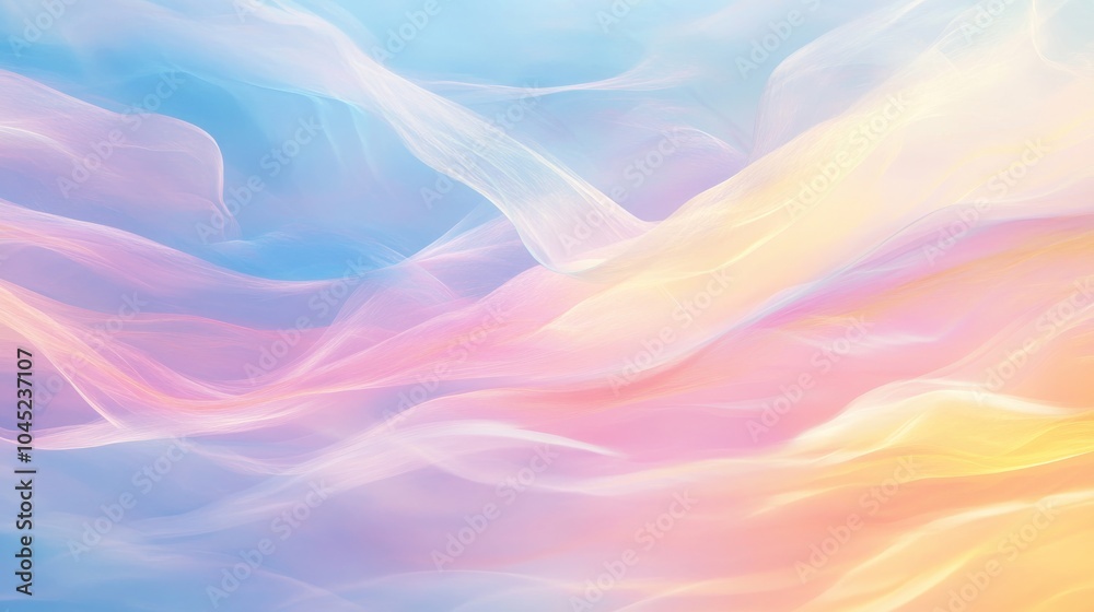 A pastel-colored abstract background with soft swirls of pink, blue, and yellow, creating a dreamy and lighthearted atmosphere ideal for creative projects A pastel-colored abstract background with soft swirls of pink, blue, and yellow, creating a dreamy and lighthearted atmosphere ideal for creative projects