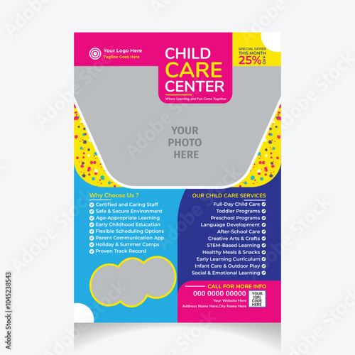 child care center flyer design