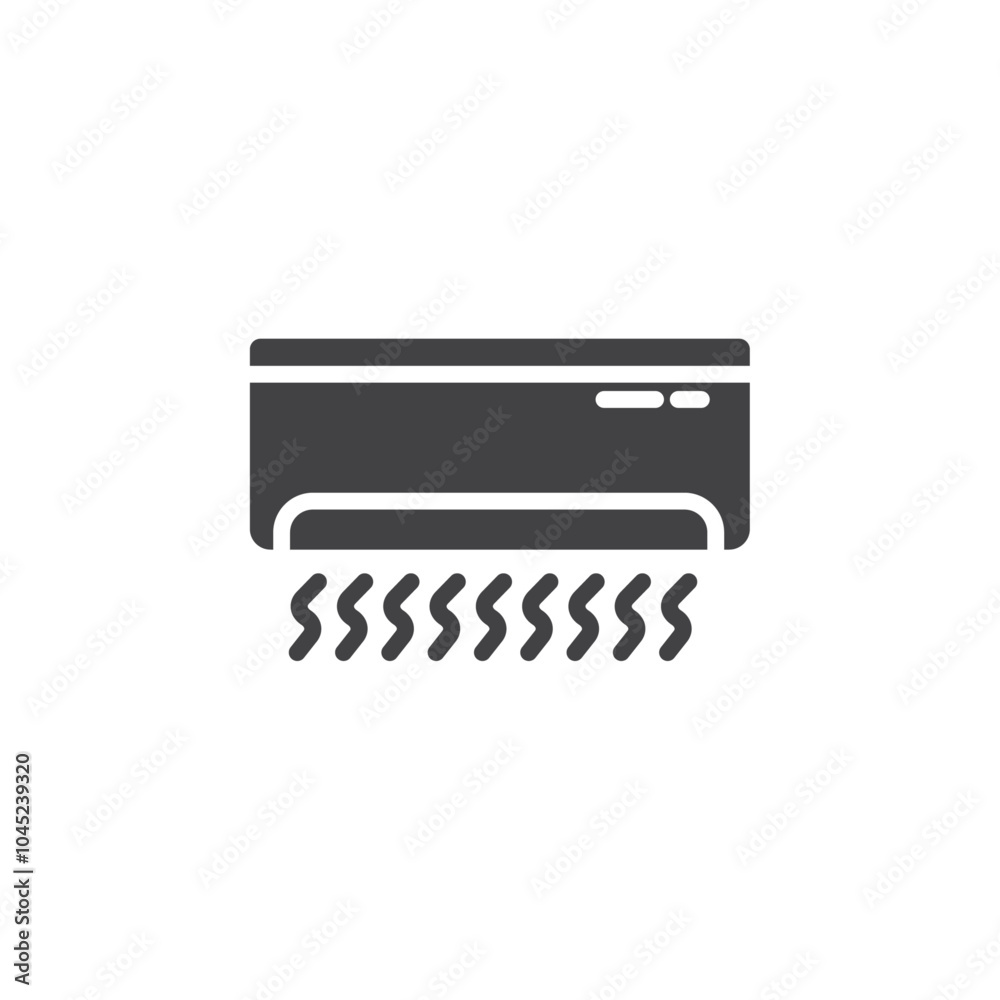 Air conditioner icon Symbol mark in filled style Air conditioner icon Symbol mark in filled style