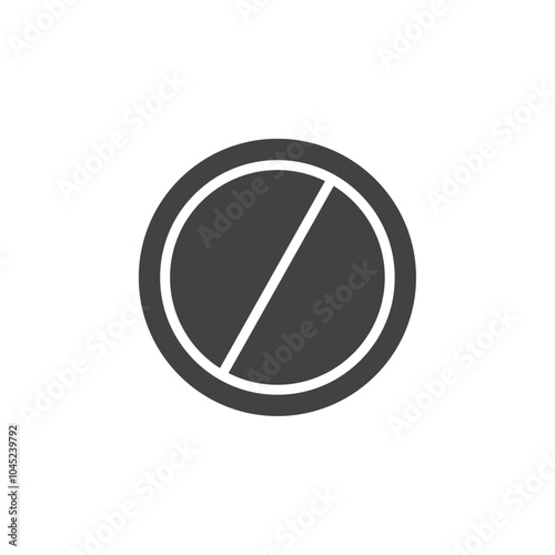Blocked icon Symbol mark in filled style