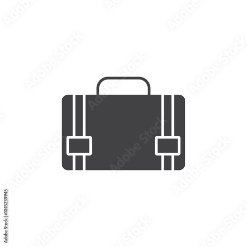 Briefcase icon Symbol mark in filled style