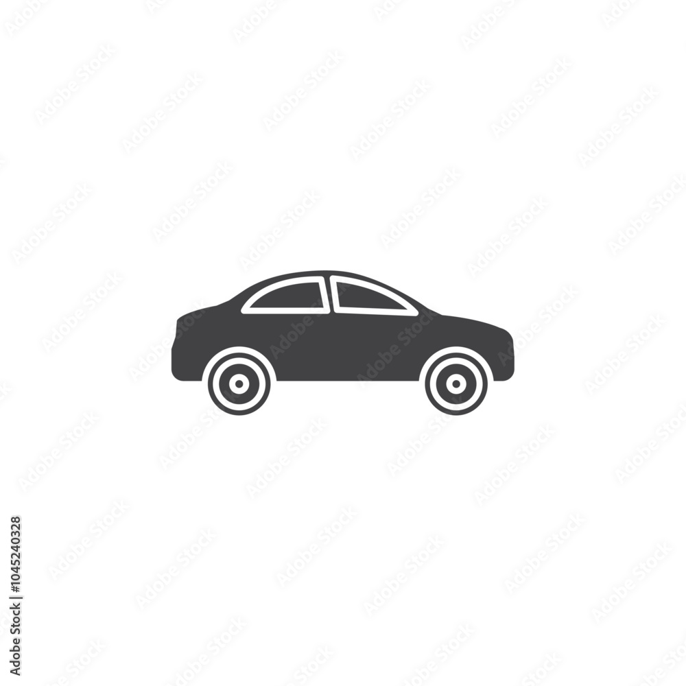 Car Icon Symbol mark in filled style Car Icon Symbol mark in filled style