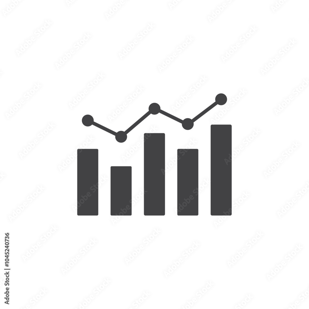 Chart Icon Symbol mark in filled style Chart Icon Symbol mark in filled style