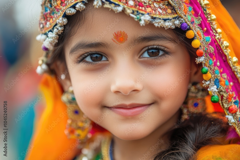 Young indian girl wearing traditional clothing smiling Young indian girl wearing traditional clothing smiling