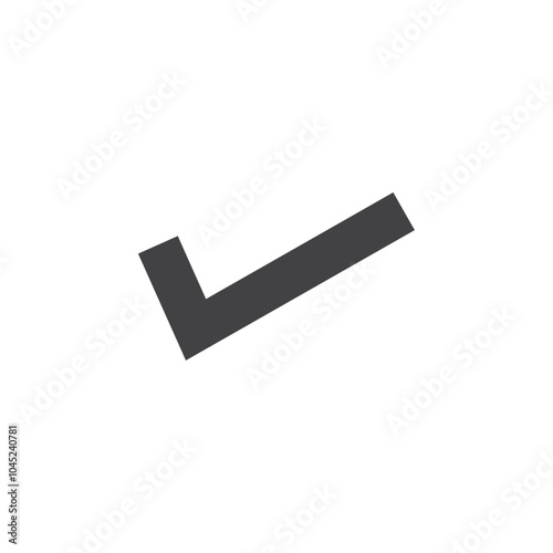 Check icon Symbol mark in filled style