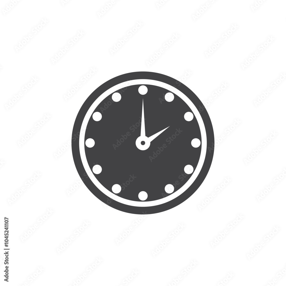 Clock two icon Symbol mark in filled style Clock two icon Symbol mark in filled style