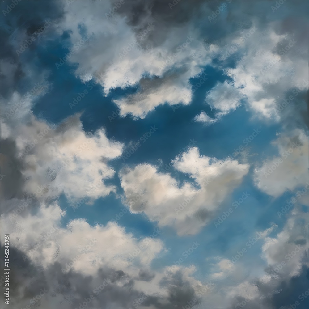 Obraz premium Cloudy blue sky abstract background