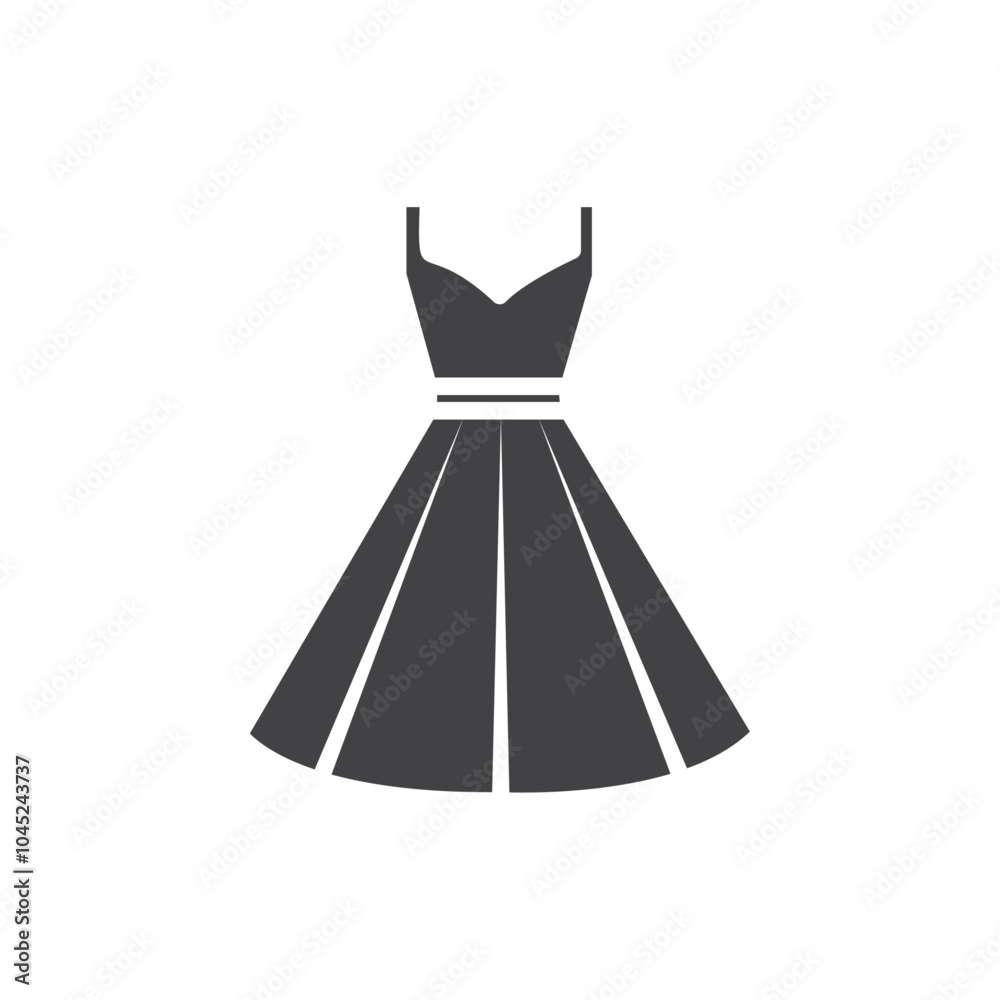 Dress Icon Symbol mark in filled style Dress Icon Symbol mark in filled style