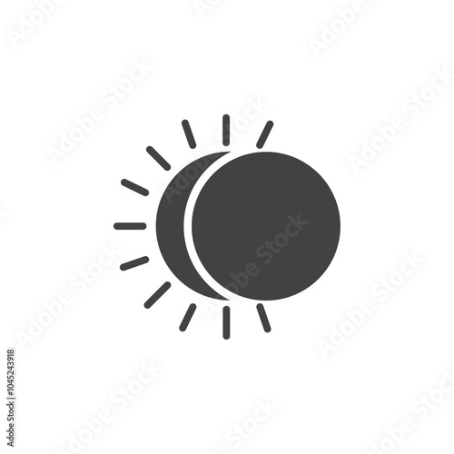 Eclipse icon Symbol mark in filled style