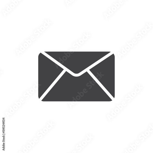 Envelope icon Symbol mark in filled style