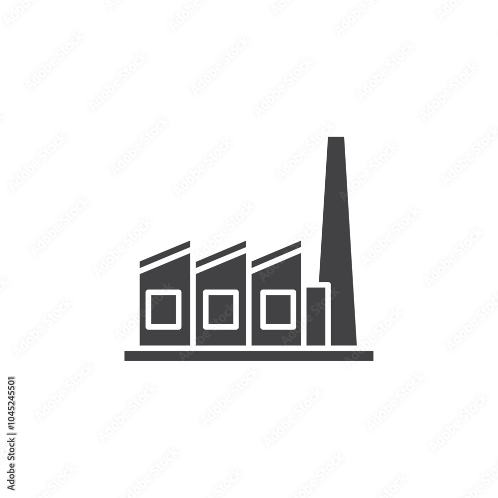 Factory icon Symbol mark in filled style Factory icon Symbol mark in filled style