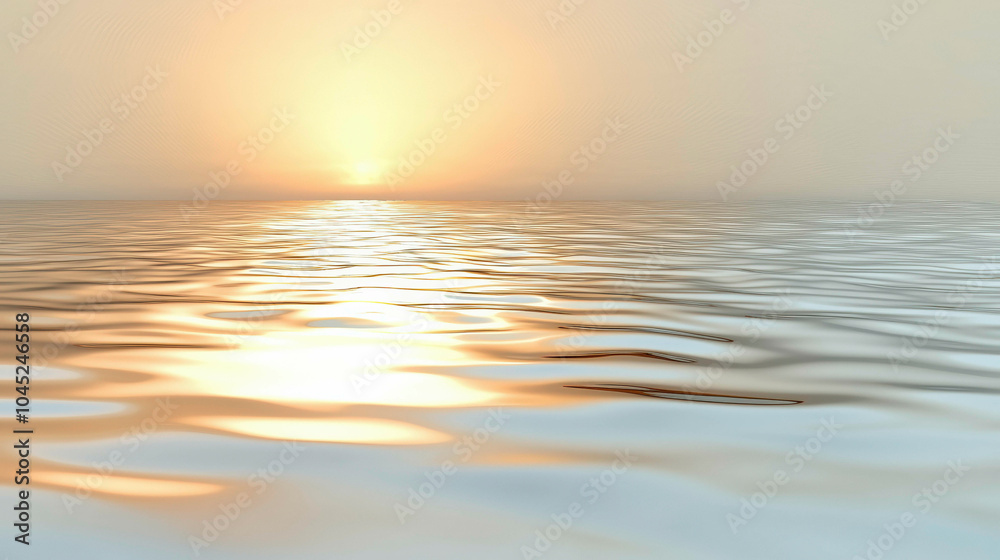 A serene sunset reflecting on calm water, creating a peaceful atmosphere with gentle ripples and warm hues. A serene sunset reflecting on calm water, creating a peaceful atmosphere with gentle ripples and warm hues.