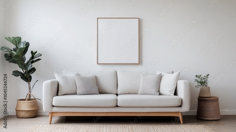 Scandinavian Living Room in Neutral Tones Scandinavian Living Room in Neutral Tones