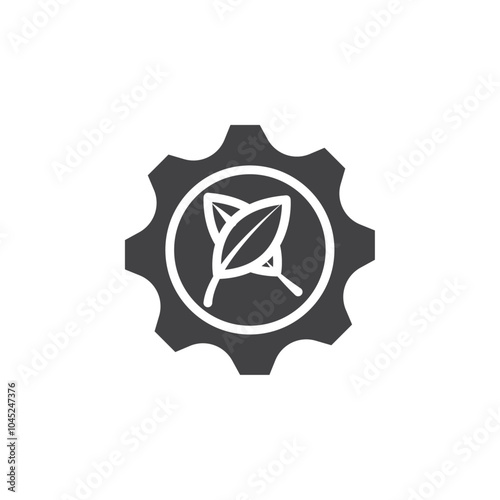 Green technology icon Symbol mark in filled style