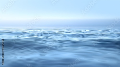 Calm Blue Water Surface with Blurred Abstract Texture
