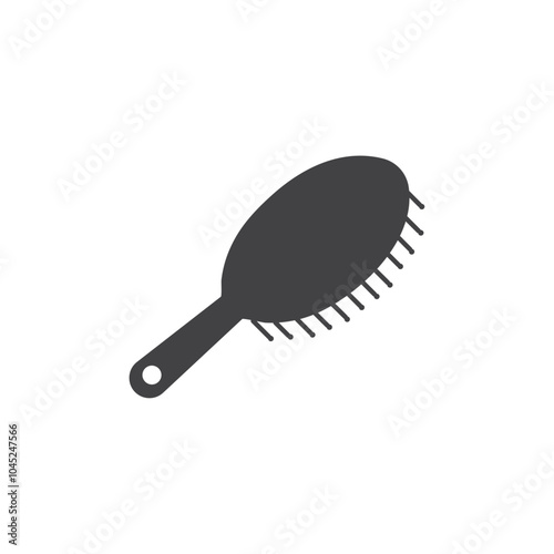 Hair brush icon Symbol mark in filled style