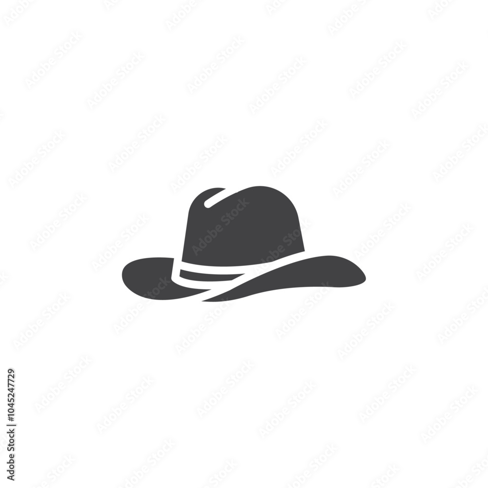 Hat Icon Symbol mark in filled style Hat Icon Symbol mark in filled style