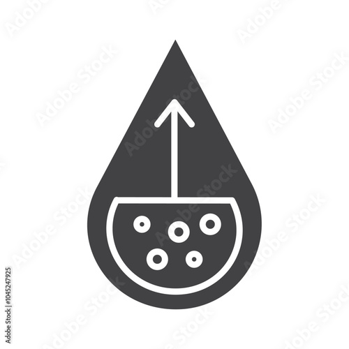 High cholesterol icon Symbol mark in filled style
